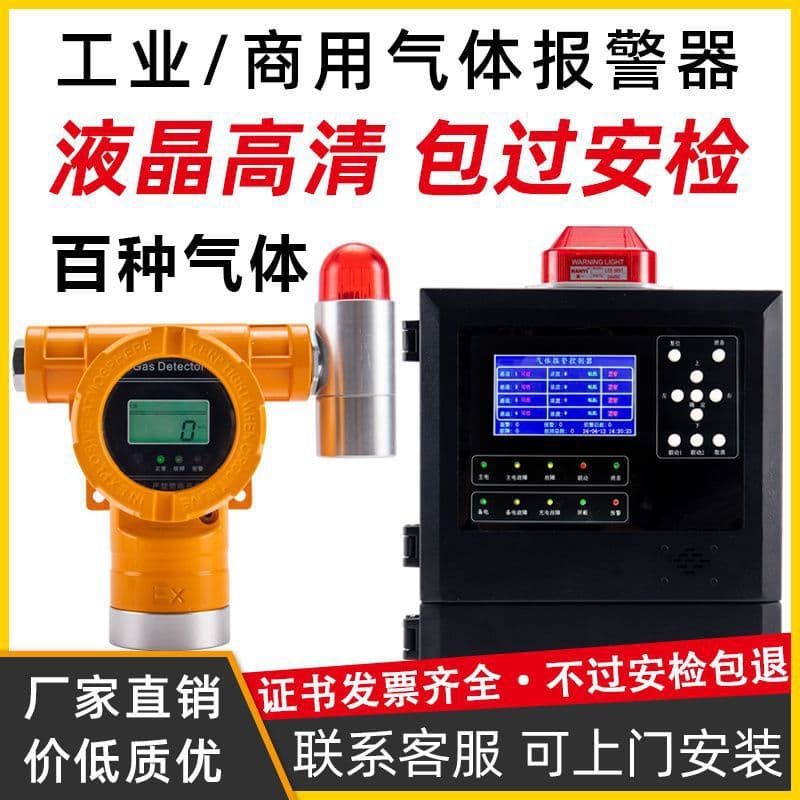 Combustible Gas Detection Alarm for Paint, Natural Gas, Ammonia, Oxygen, Hydrogen Sulfide Detector, Industrial and Commercial Explosion-Proof
