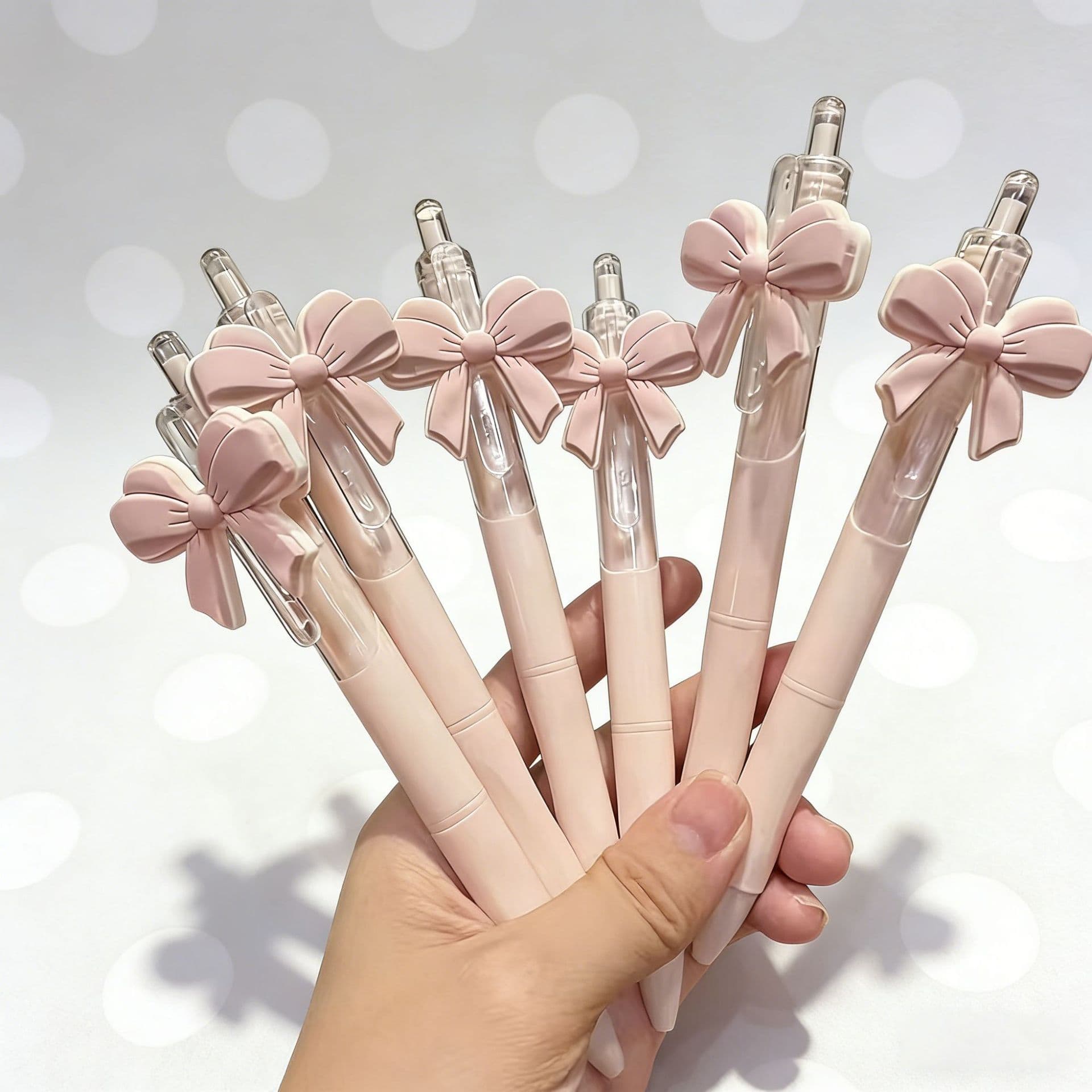 Fresh Ins-style Bow Flower Retractable Gel Pen, ST Tip, High Quality, Student Gift Pen for Girls