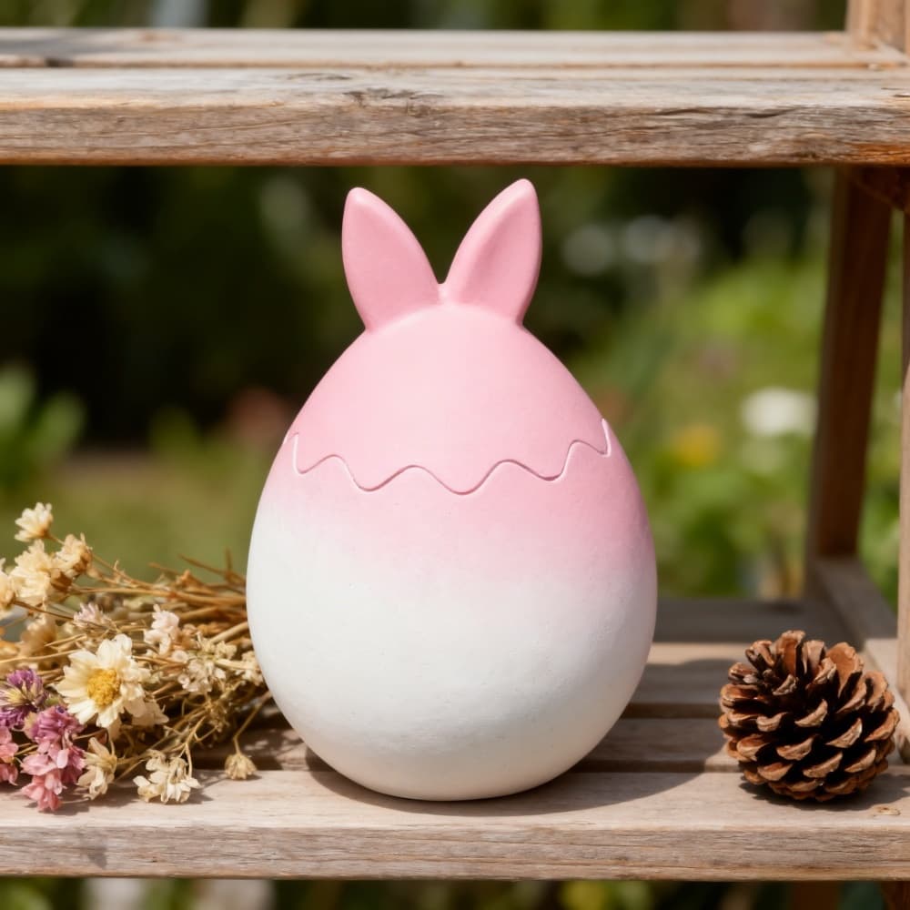 Easter DIY Silicone Mold Candle Cup Plaster Rabbit Ears Eggshell Decoration S2367+S2368