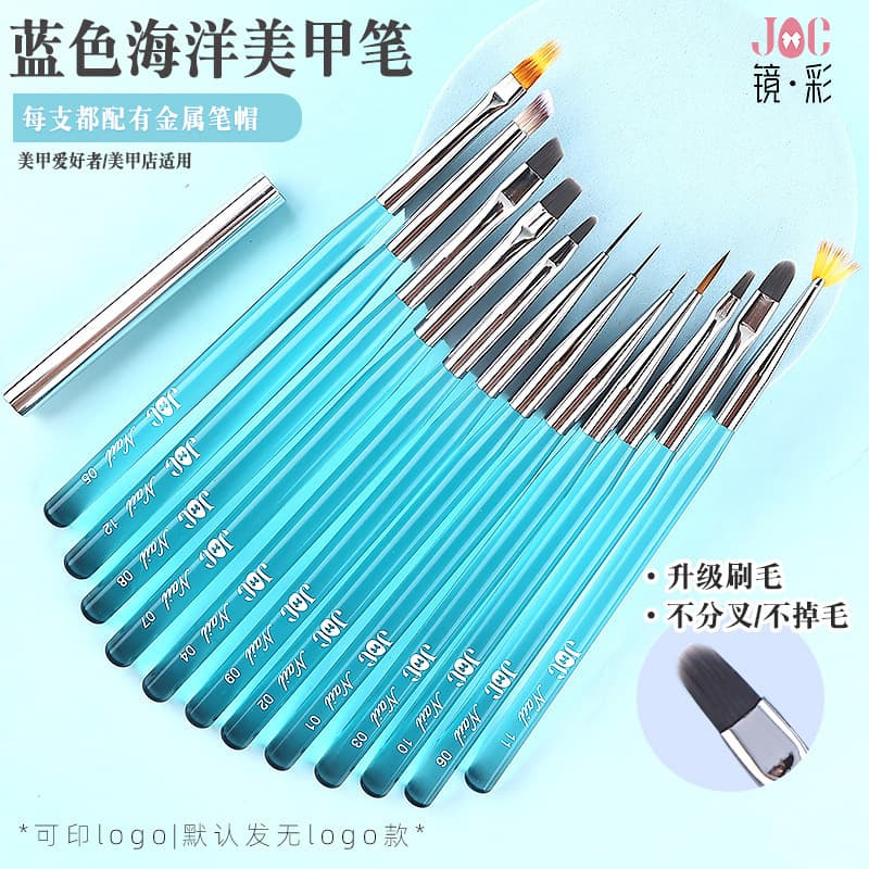 Factory-direct high-quality nail art brush set: detail brush, lace brush, gel brush, gradient brush, professional nail salon use