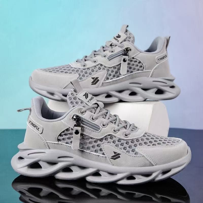 New Men's Summer Breathable Mesh Shoes, Hollow Sports Shoes, Lightweight Dad Shoes, Trendy Casual, Anti-Odor, Anti-Slip