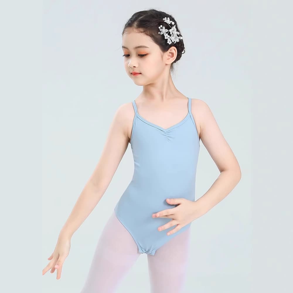 Children's Dance Costumes, Performance Costumes, Girls' Short-Sleeved Ballet Chinese Dance Practice Clothes, Girls' Suspenders, Girls' Practice Clothes