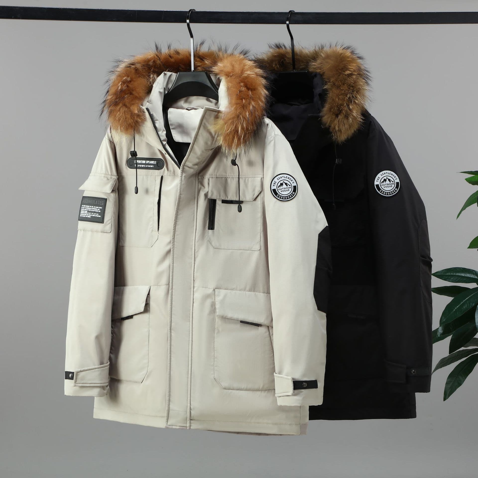 2025 Plus Size Extra Thick Winter Hooded Jacket for Men and Women, Mid-Length, X0719