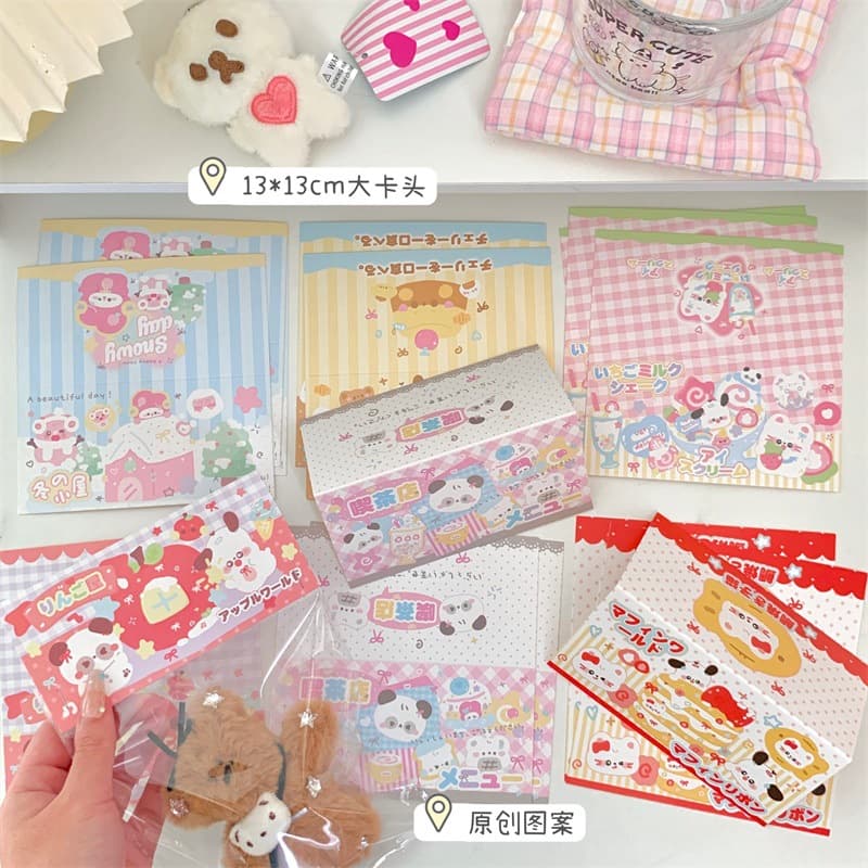 Original Cute 13cm Dog Folded Large Header Photo Card Packaging Materials Fan Merchandise Gift Card Packaging