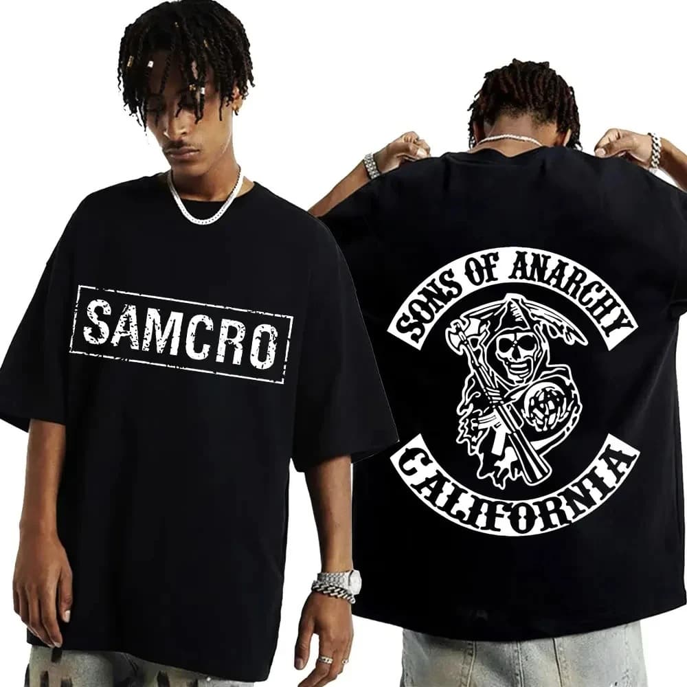 Sons of Anarchy Samcro Double Sided Graphic T-Shirt Men Women