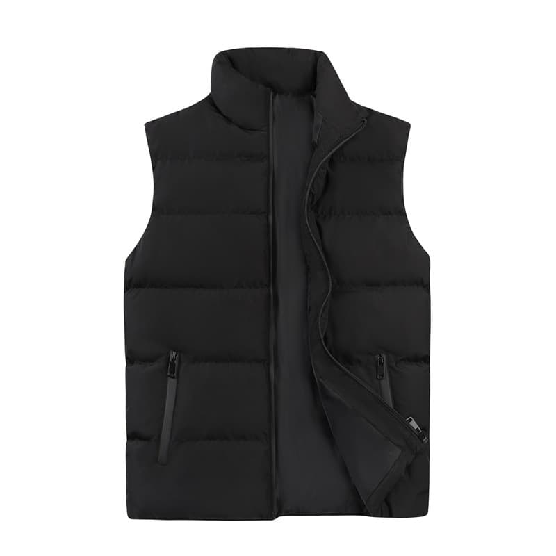 Men's Autumn/Winter New Down Cotton Vest, Casual Loose Fit Plus Size, Shoulder Jacket