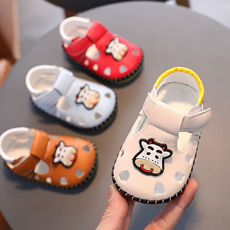 Drop Shipping Newborn Baby Cartoon Croc Sandals 0-2 Years Toddler Walking Shoes for Girls and Boys Summer Slippers