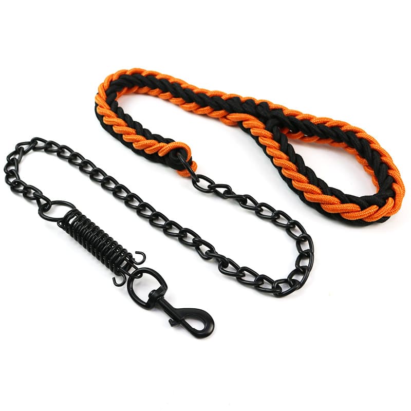 Pet Dog Chain Anti-Pull Leash Set Nylon Bite-Proof Collar Dog Rope Dog Chain Anti-Burst Tension