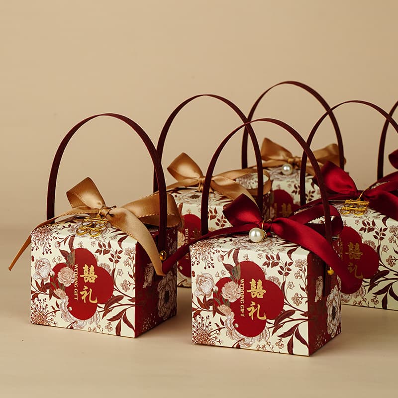 New wedding candy box Chinese style wedding accompaniment gift candy box high-end empty box large capacity wholesale