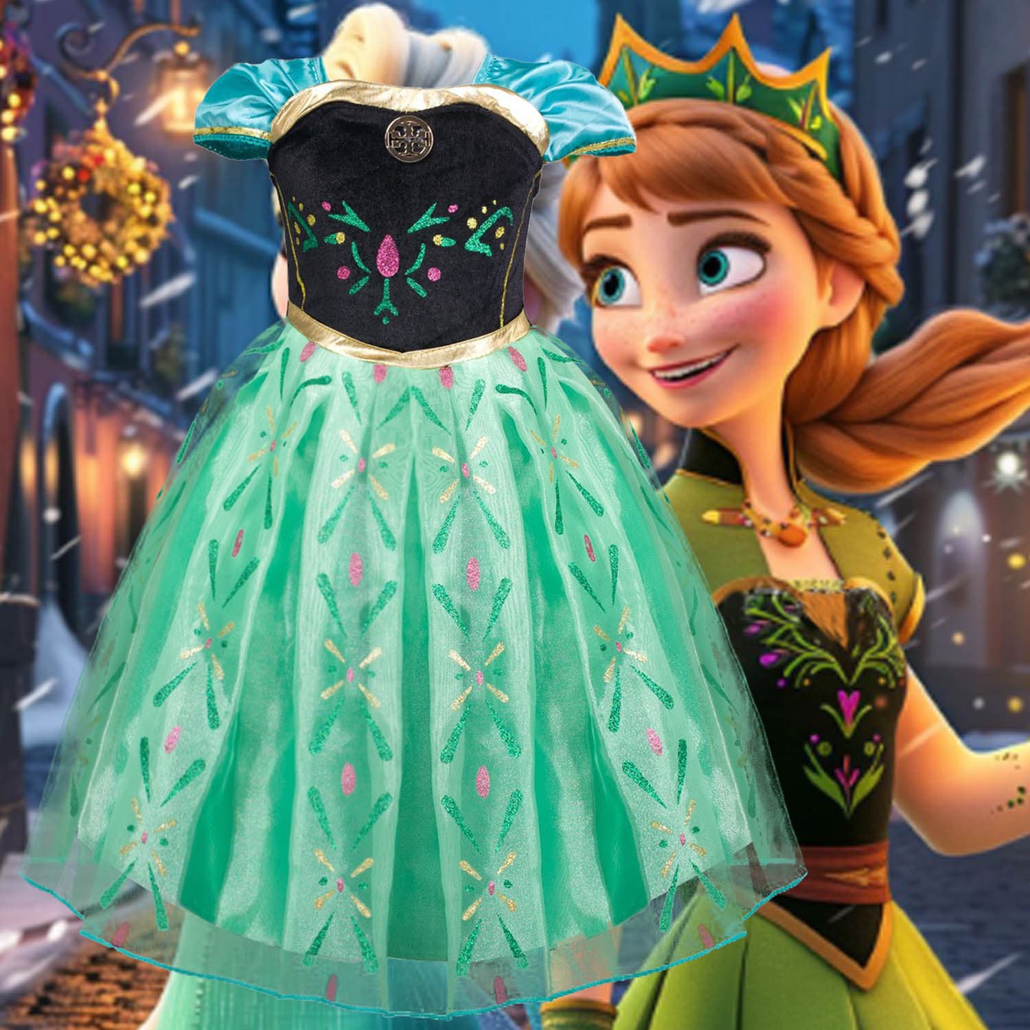 Frozen Anna Princess Dress Frozen Children ANAN Dress Anna Princess Dress Performance Dress