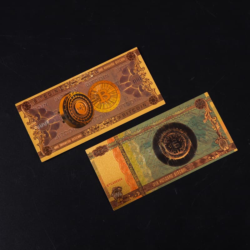 Spot Wholesale Foreign Coins Gold Foil Pet Commemorative Banknotes Double-Sided Color Printed Commemorative Collection Commemorative Coins