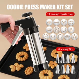 Custom Direct Sale Cookie Press Gun Icing Decorating Tool with Nozzles for Home Baking