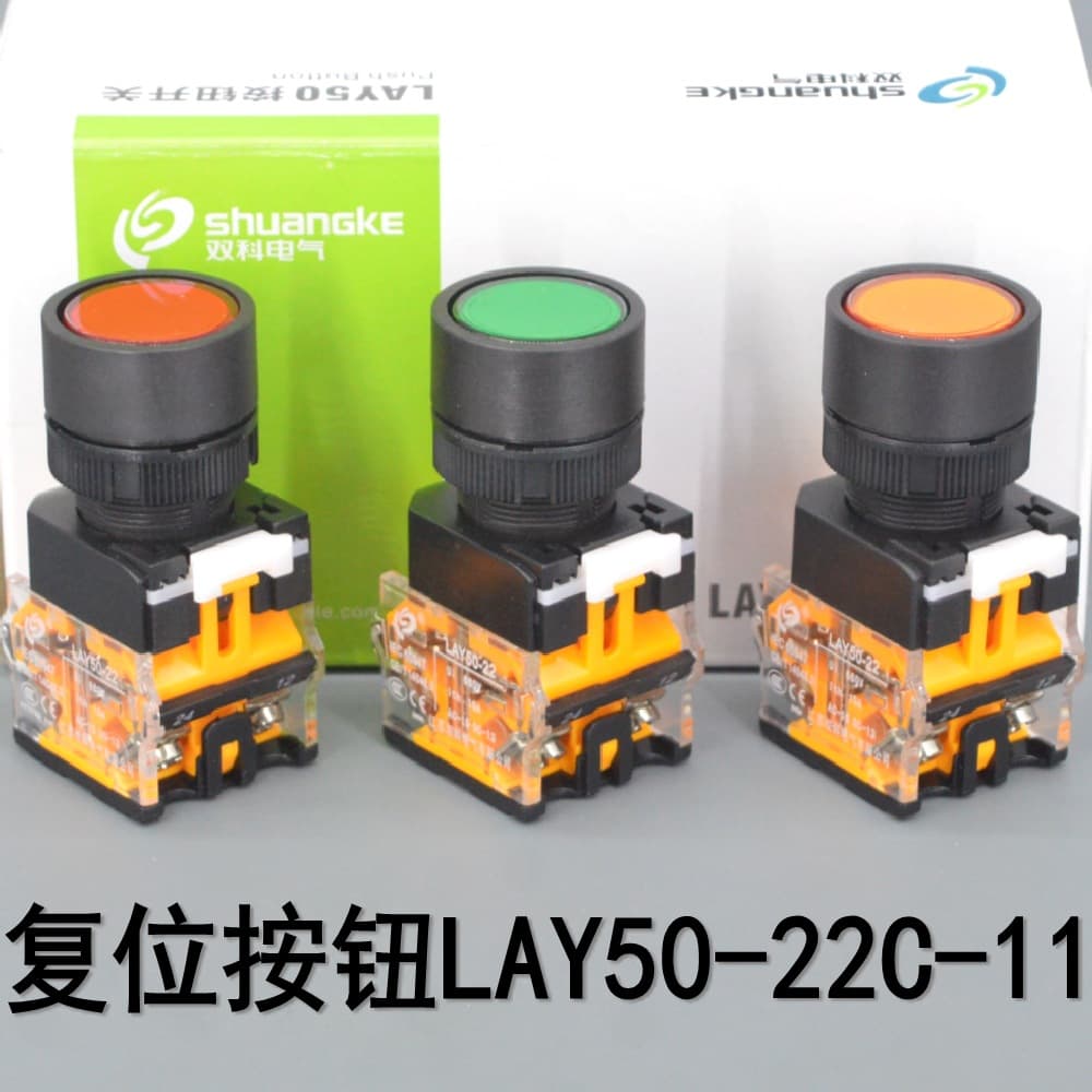 Jiangsu Shuangke push button switch LAY50-22C-11 reset opening 22mm