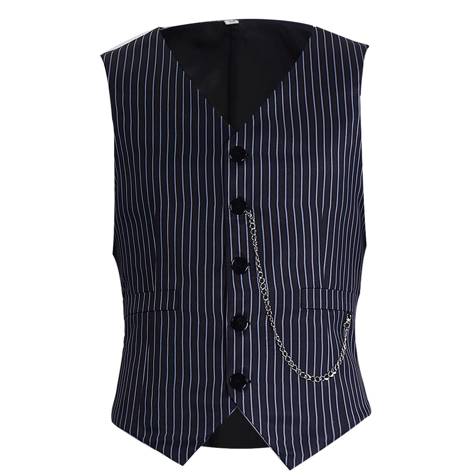 Cross-border source factory Amazon cosplay black striped top suit vest set stage performance costume