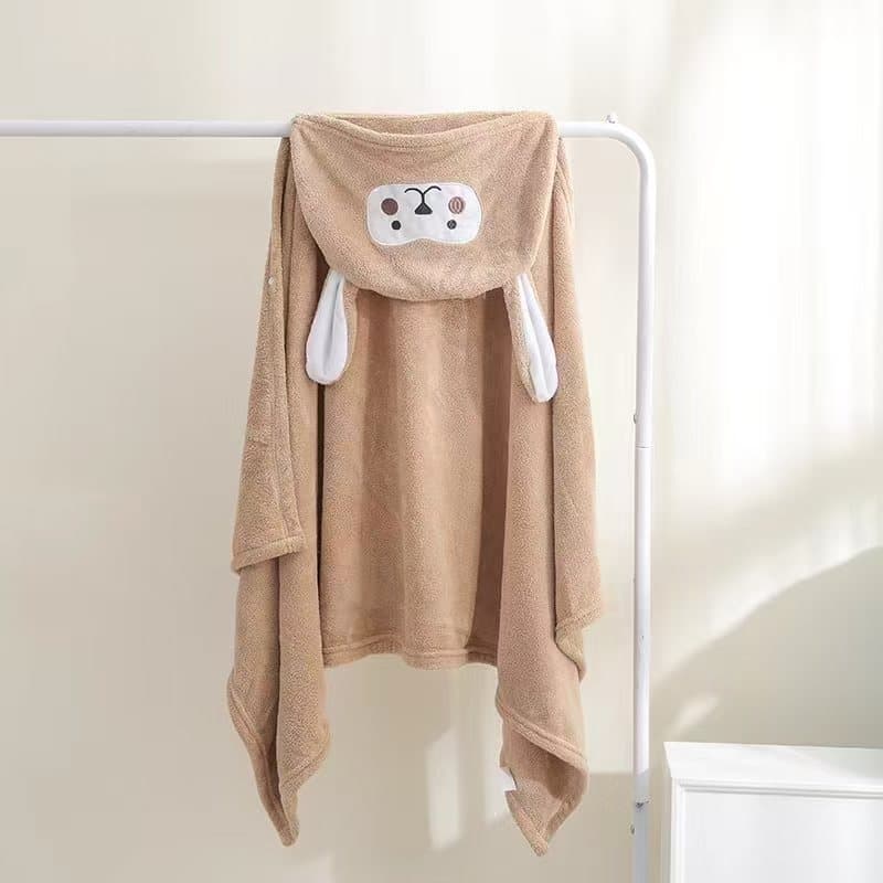 Kids Bath Towel Class A Baby Hooded Wearable Bathrobe Coral Fleece Cartoon Infant Swimming Shower Cape Wholesale
