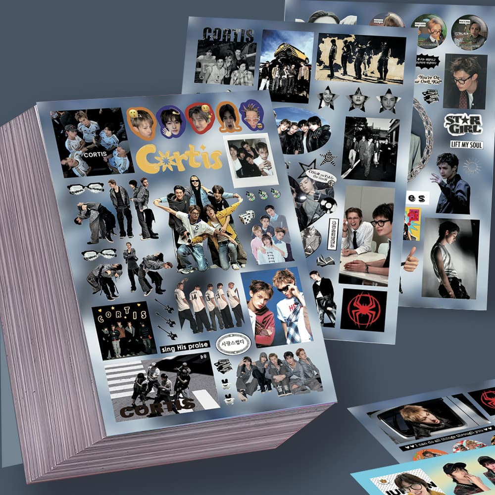 8 Pieces of Cortis Die-Cut Stickers Featuring Martin Zhao Yufan, High-Value Idol Merchandise, Waterproof Stickers for Journaling