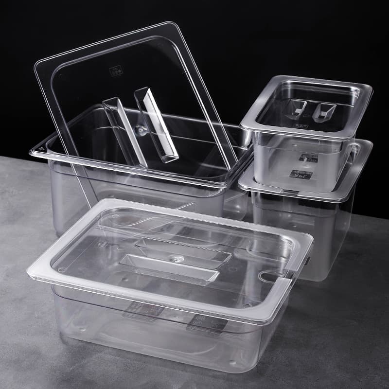 Commercial Wholesale Malatang Display Cabinet Basin Selection Basin Plastic Portion Basin Transparent Acrylic Rectangular Food Container
