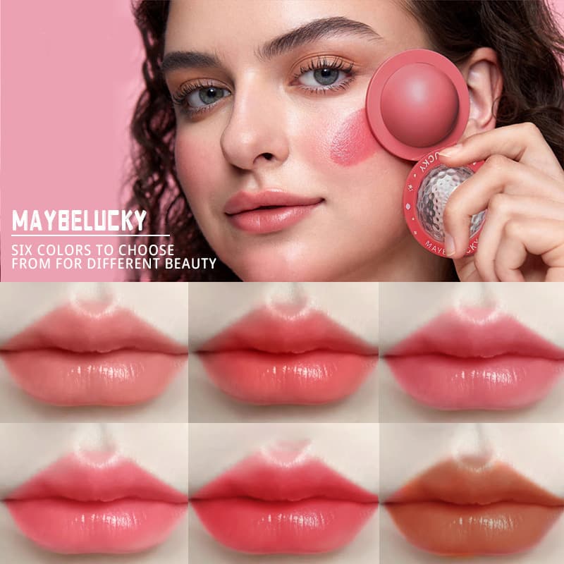 Cross-Border New Product Planet Shape Texture Soft Color Blush, 2-in-1 Long-Lasting Moisturizing Lip & Cheek Dual-Use Cream Blush Makeup