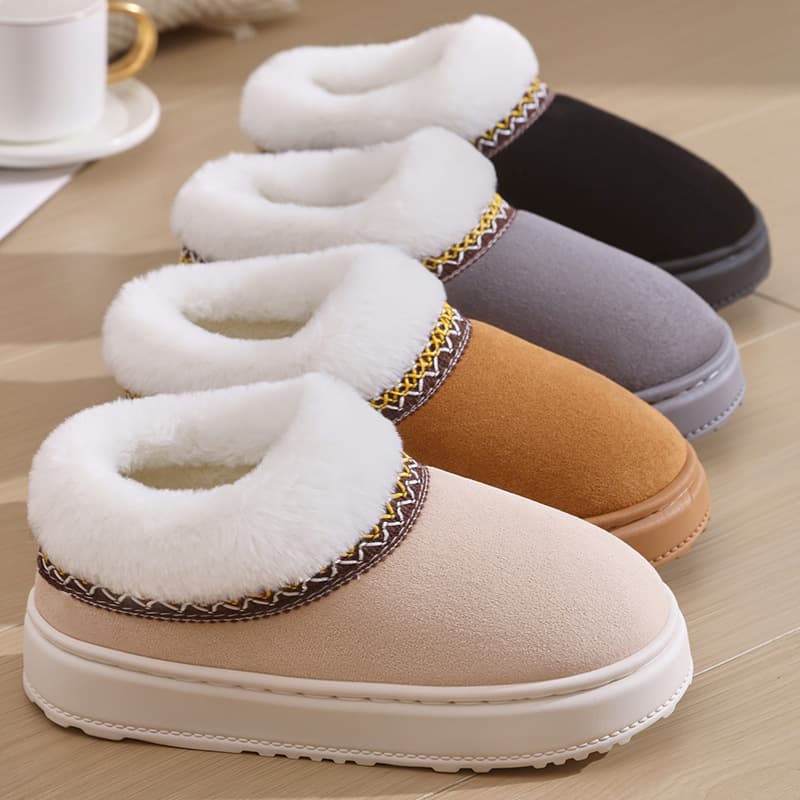 Cotton Slippers Men Women Winter 2026 New Anti-Slip Indoor Home Thick Sole Warm Household Winter Slippers Women
