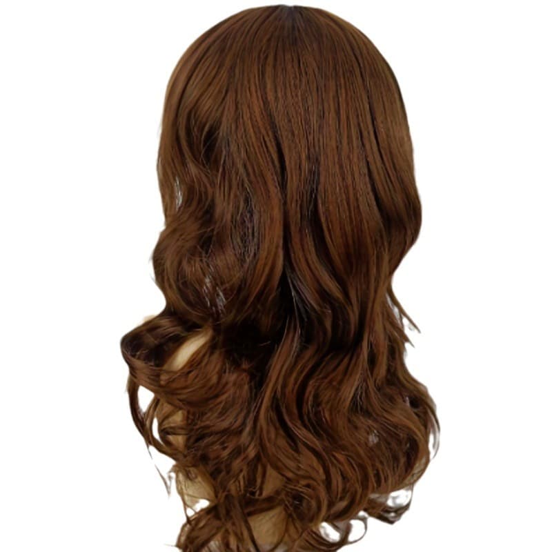 Long Curly Side Bangs Wig Synthetic Fiber In Stock Factory Direct Smooth Slightly Curly Cap Style Long Curly Hair