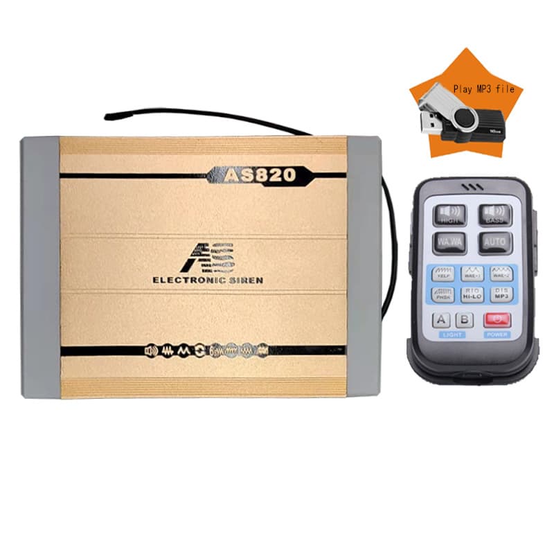 SOURCE Factory: Ambulance car siren siren 28-tone car alarm loudspeaker AS820G-MP3