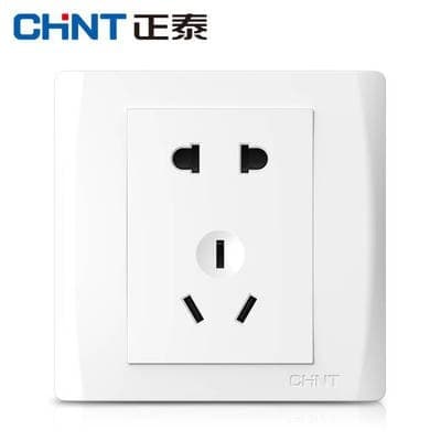 CHINT Switch Socket NEW7V Wall Power 5-Hole Flush Mount 86 Type 2+3 Socket 5-Gang Panel Electrical 5-Hole Outlet
