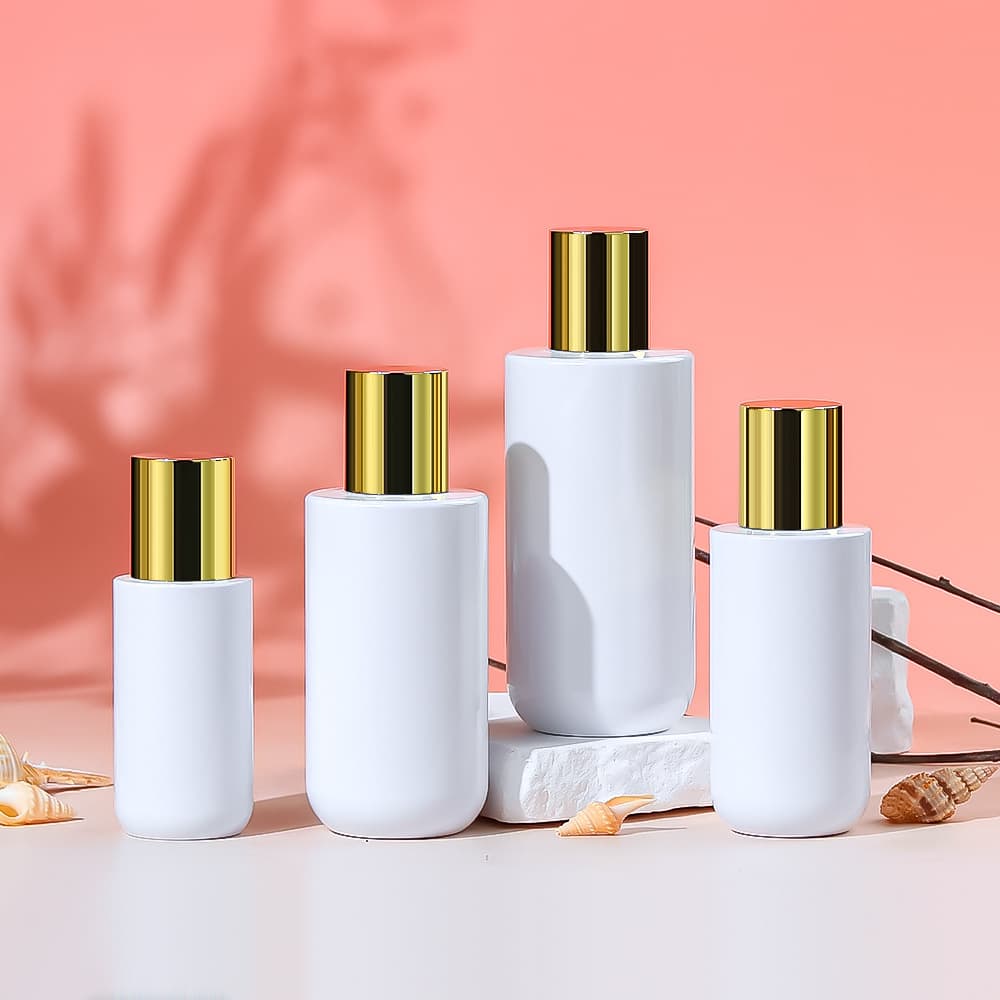 White Twist Cap Serum Dispensing Bottle 60-200ml Toner Empty Bottle PET Plastic Cosmetic Packaging Bottle