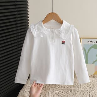 Girls Shirt Children Fashion Doll Top Medium Child Nice Looking Blouse Cotton Top Autumn Fashion