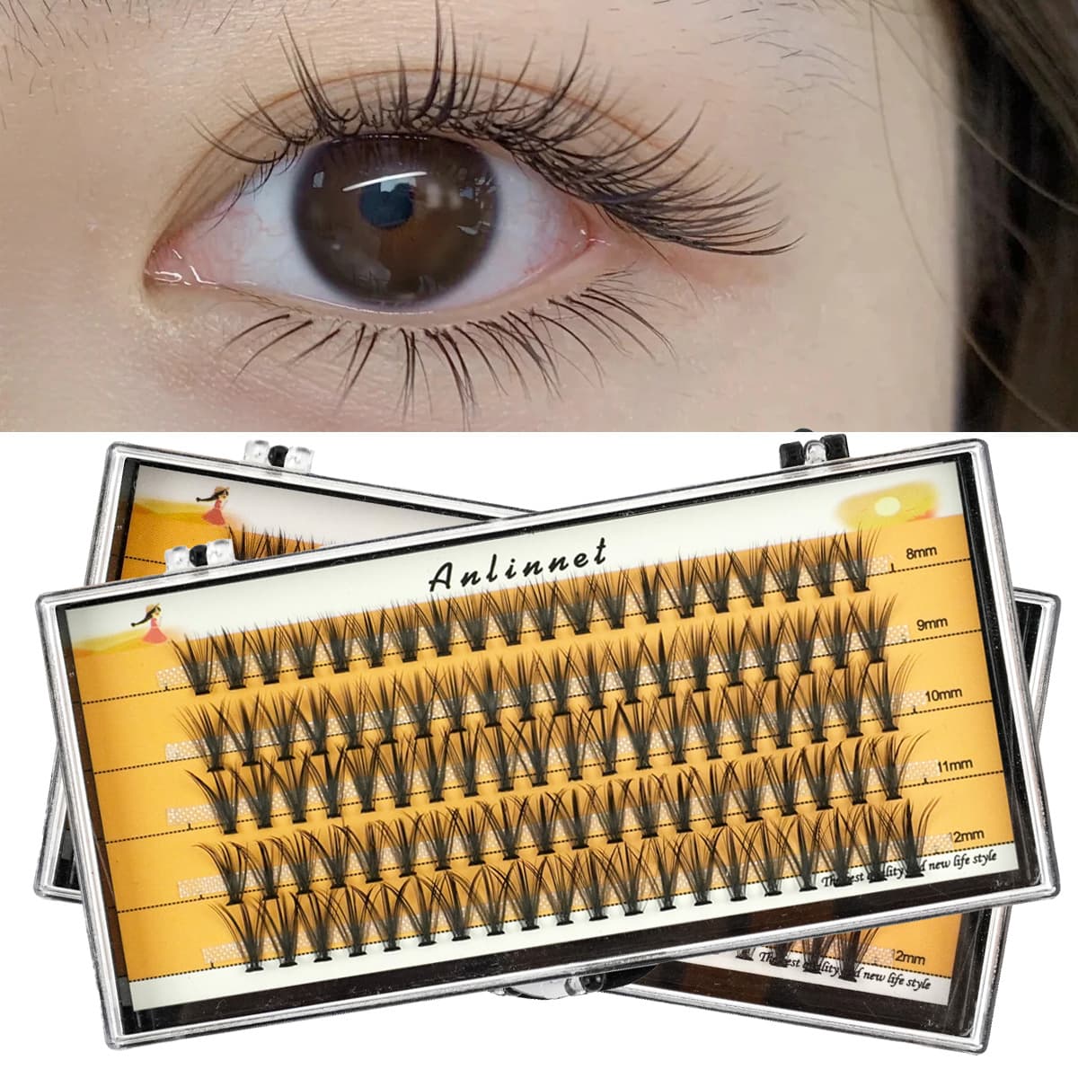 Large-capacity 20P hot-melt self-grafting false eyelashes are natural and comfortable and do not fall apart. Factory spot wholesale