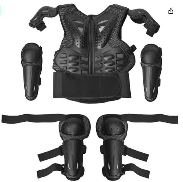 Motorcycle Kids Protective Gear Riding Armor Jacket Sweat-Wicking Breathable Off-Road Protection Kids Thickened Protection