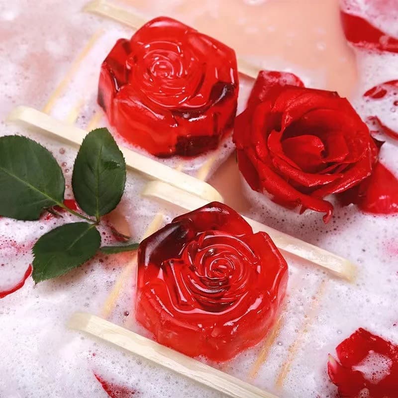 Yunnan Rose Essential Oil Soap Cross-border Gift Handmade Soap 60g Facial Cleansing Soap Rose Bath Soap