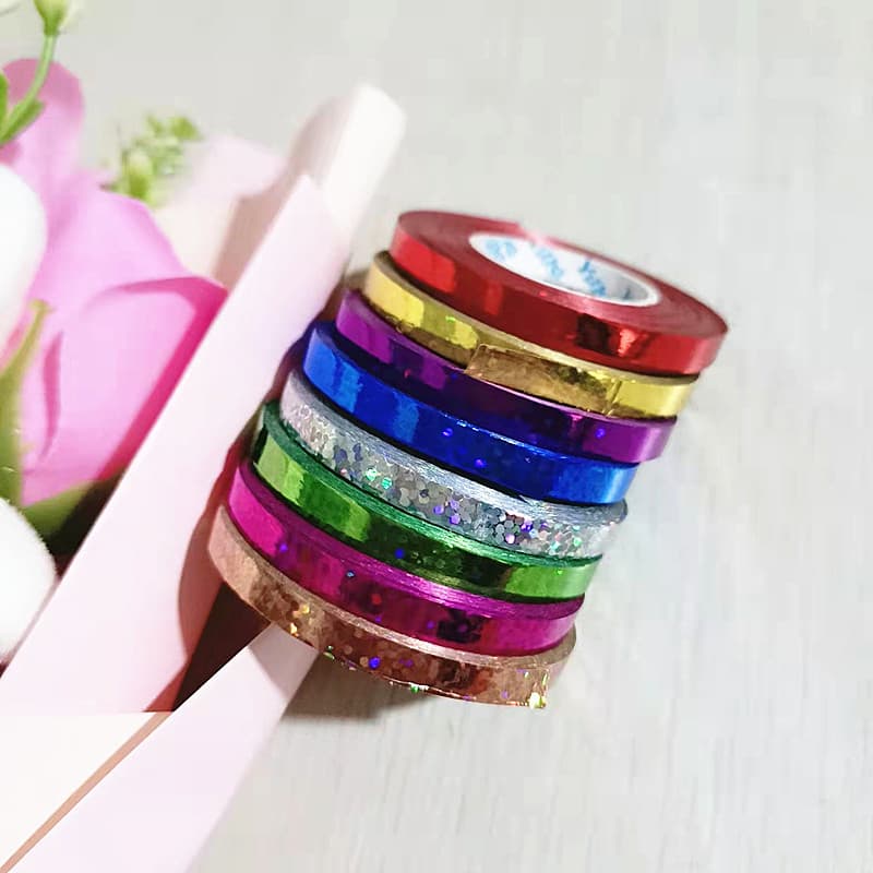 Cross-border wholesale of 10-meter balloons, ribbons, flags, laser ribbons, party decorations, banners, wedding decorations, and fitting ribbons.