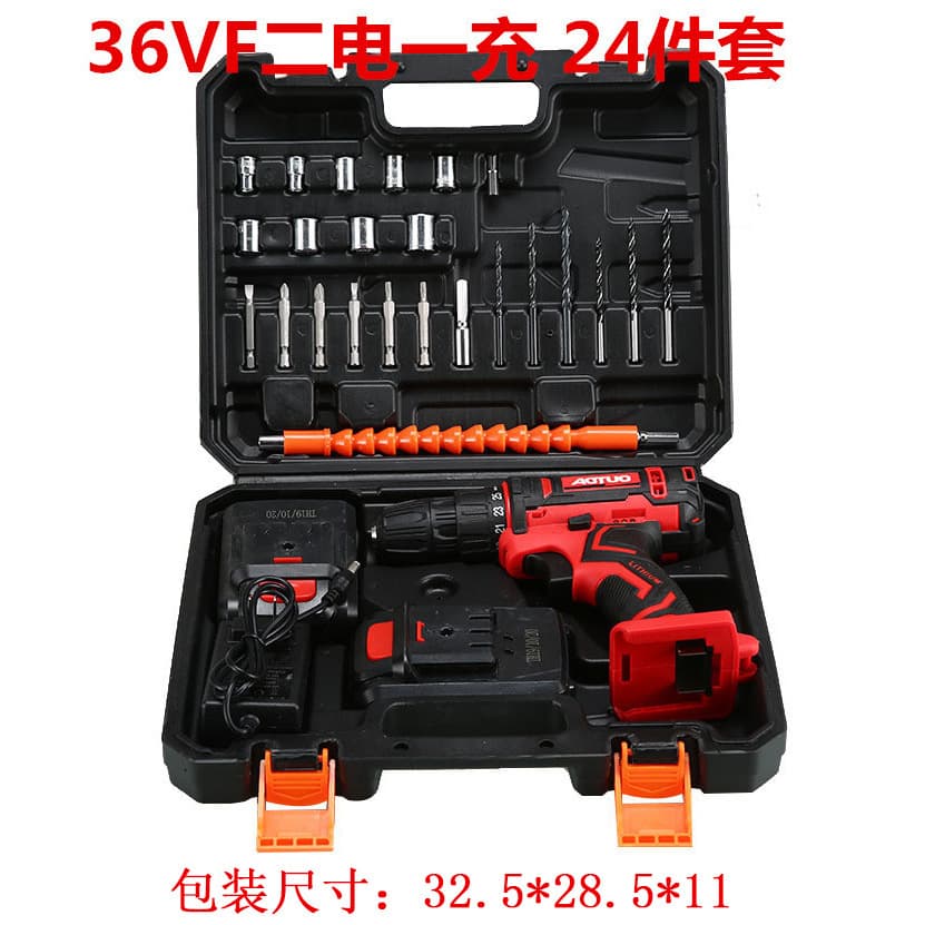 Cordless Lithium Drill, Household Impact Drill Rechargeable Electric Drill Electric Screwdriver, Wholesale Charging Drill