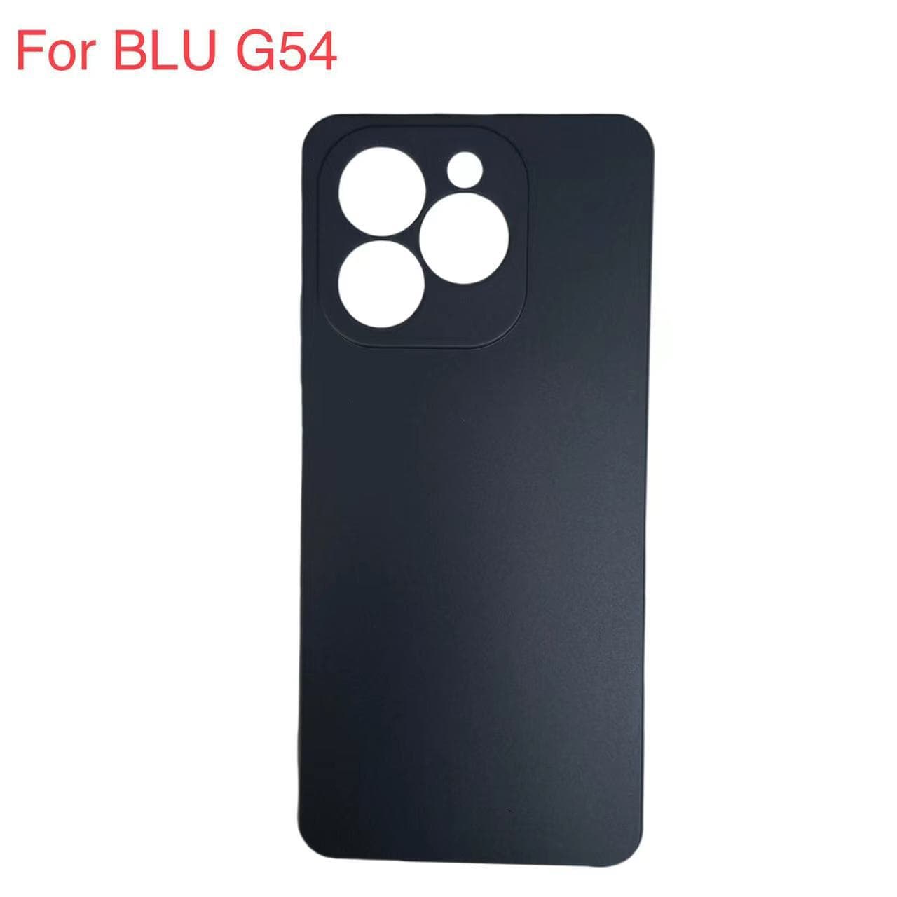 Case for BLU G54, BLU G54 Phone Protective Cover, Frosted Leather Texture TPU Black Soft Case