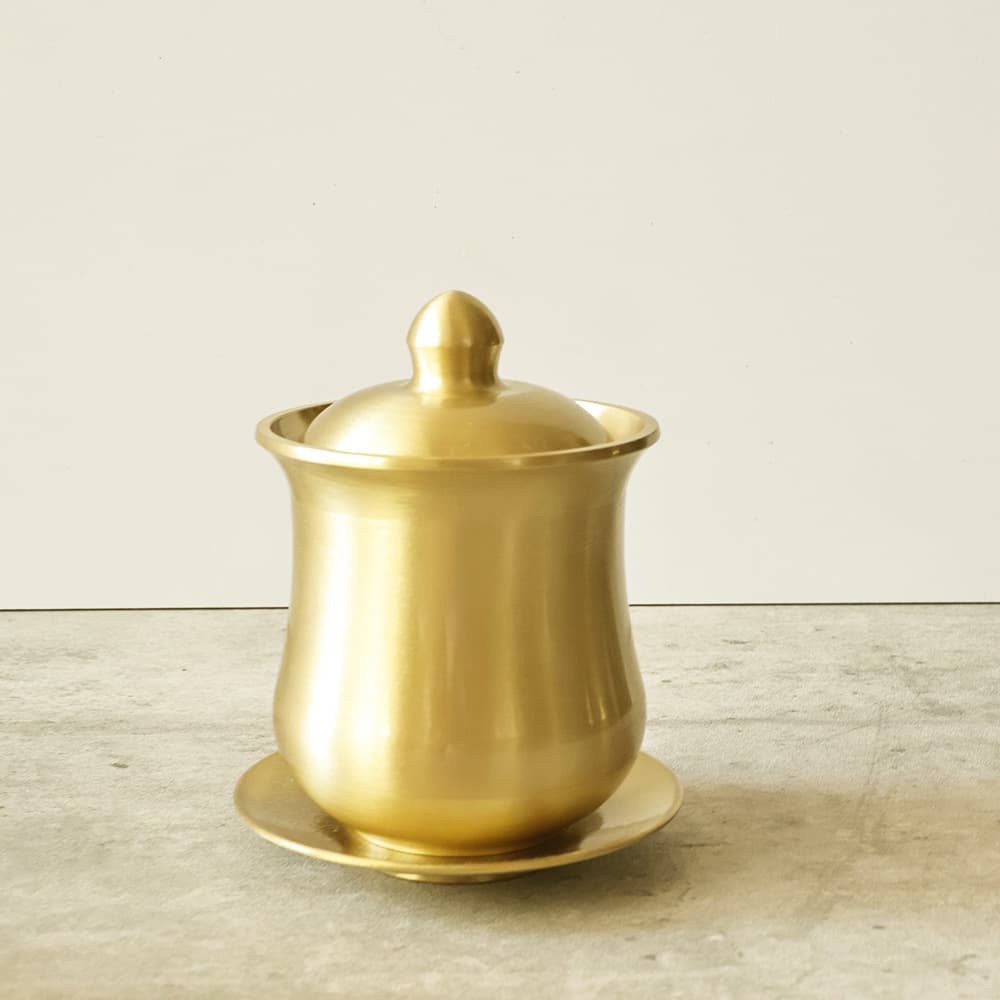 Brass Plain Water Offering Cup for Home Buddhist Altar Front Purified Water Offering Cup Brushed Brass Holy Water Cup Ornament Tea Cup