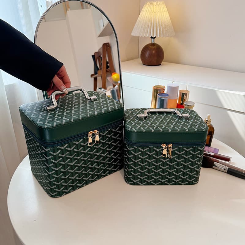 2026 cross-border Amazon new style cosmetic bag pu internet celebrity large capacity cosmetic storage box gift box