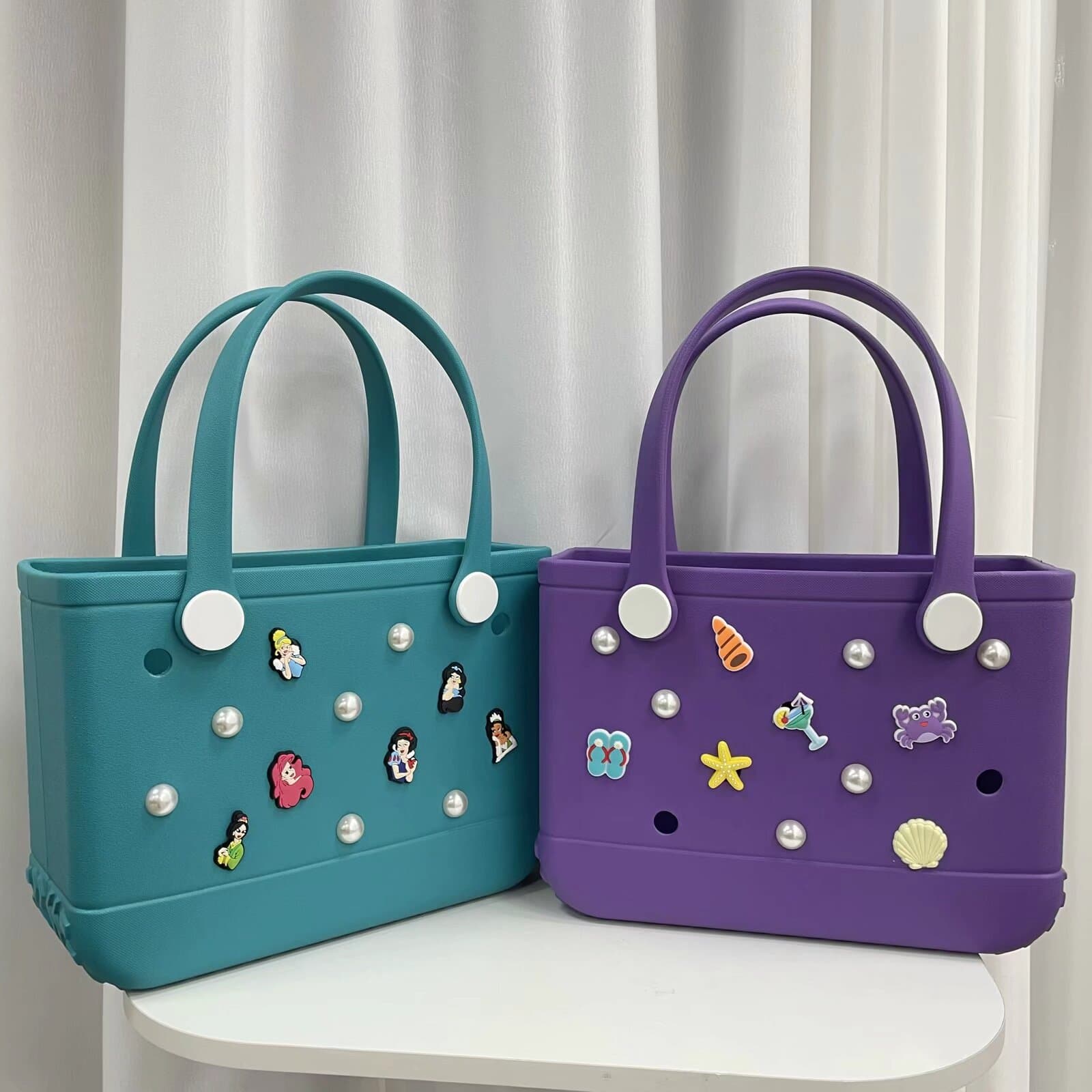 New EVA Hole Bag Accessories for Bogg Bag Princess Pearl Decoration Hole Bag Beach