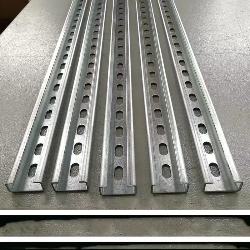 Stock photovoltaic bracket hot-dip galvanized C-channel stock zinc-aluminum-magnesium bracket 41*41 steel bracket photovoltaic accessories