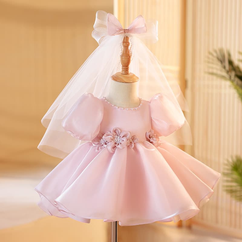 Girls' dresses, fashionable children's flower girl wedding, little girl's birthday, baby girl's princess dress, performance costume, summer