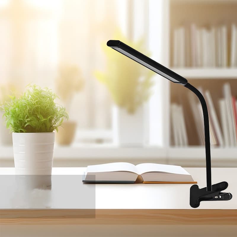 New clip-on small desk lamp for study, eye protection, dimming and color adjustment for bedroom and dormitory, USB bedside reading desk lamp