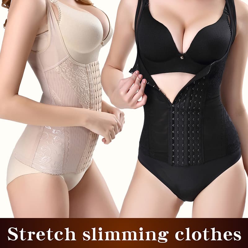 Cross-border Six-Row Hook Body Shaper for Women, Tummy Control, Bust Support, Plus Size Waist Cincher, Shapewear Vest