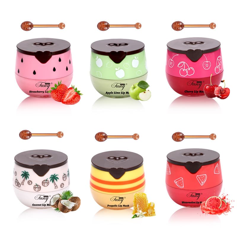 Cross-border New Heart-shaped Lip Mask, Neutral Packaging without Logo, Strawberry Propolis Moisturizing for Hydration