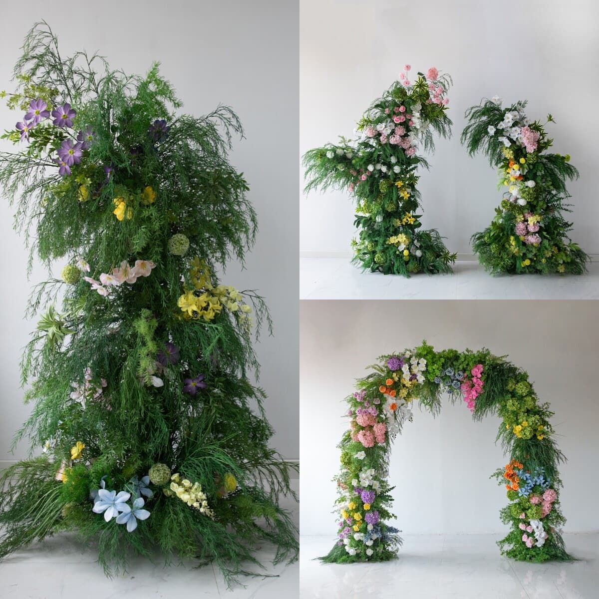Collection of Arches, Pillar Arches, Floral Photography Decorations, Natural Style Wedding Horn Arches, First Birthday Party Arrangements