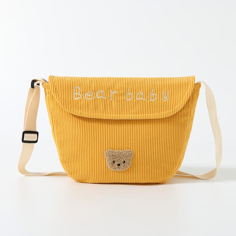 Girls' Crossbody Bag, Cute Small Bag for Girls, Corduroy Toddler Backpack, Versatile Baby Bag for Outings