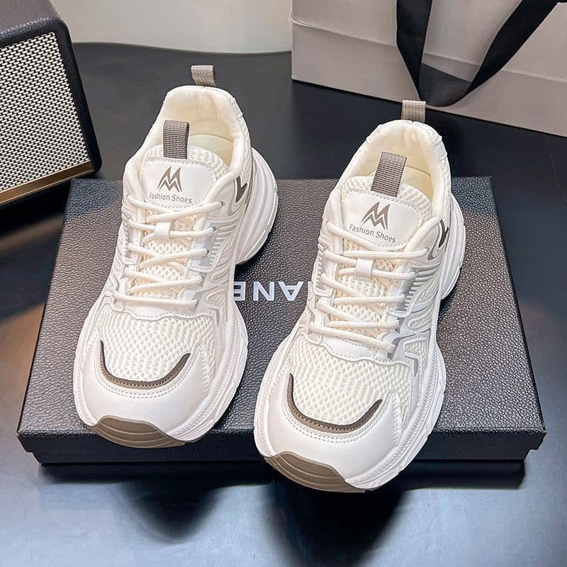 Mesh Dad Shoes for Women, 2026 New Spring Breathable Lightweight Height-Increasing Super Hot Thick Sole Casual Sports Shoes