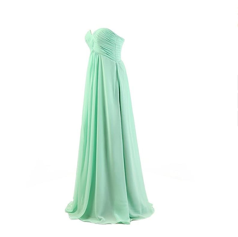 New AliExpress Chiffon Strapless Bridesmaid Dress Evening Gown Slim Fit Banquet Performance Host