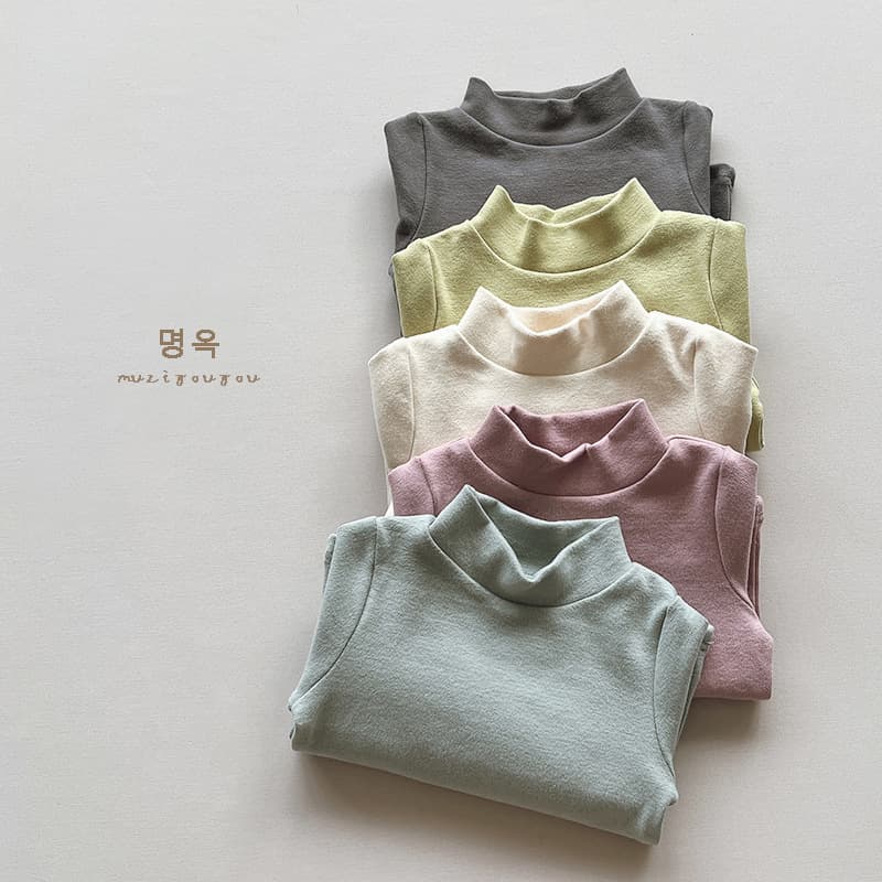 Children's Cotton Cashmere Elastic Base Shirt Autumn Winter Versatile Long Sleeve Solid Color Soft Treatment Korean Style Kids Clothes