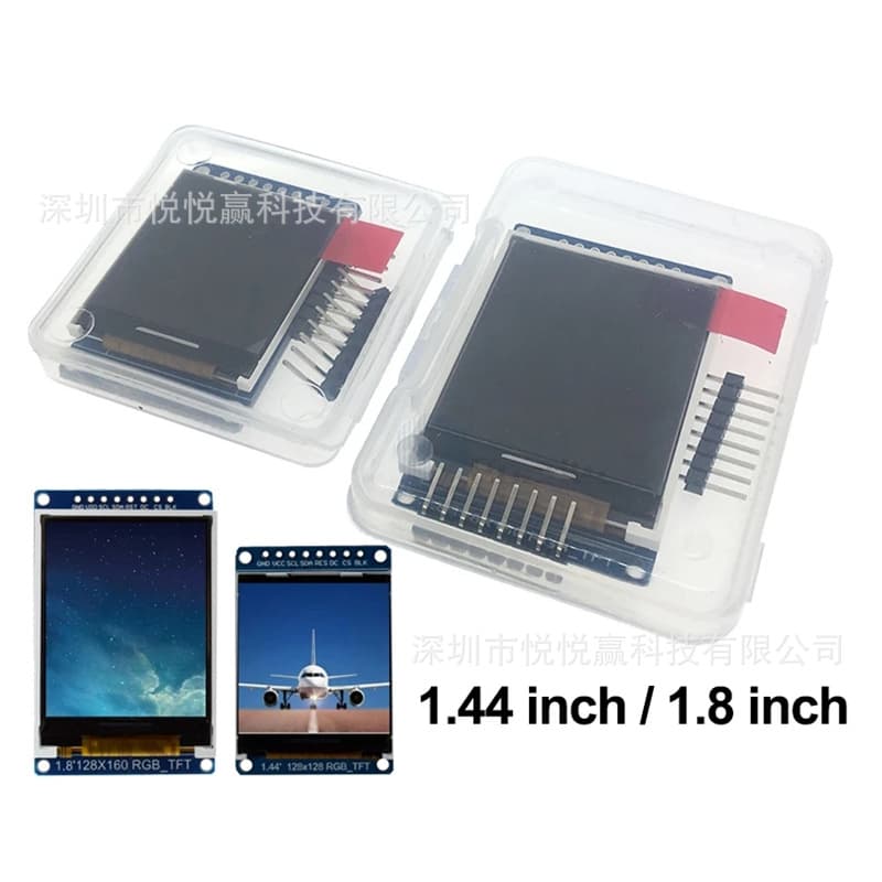High-definition SPI interface 1.44-inch/1.8-inch TFT color LCD screen ST7735 driver IC compatible