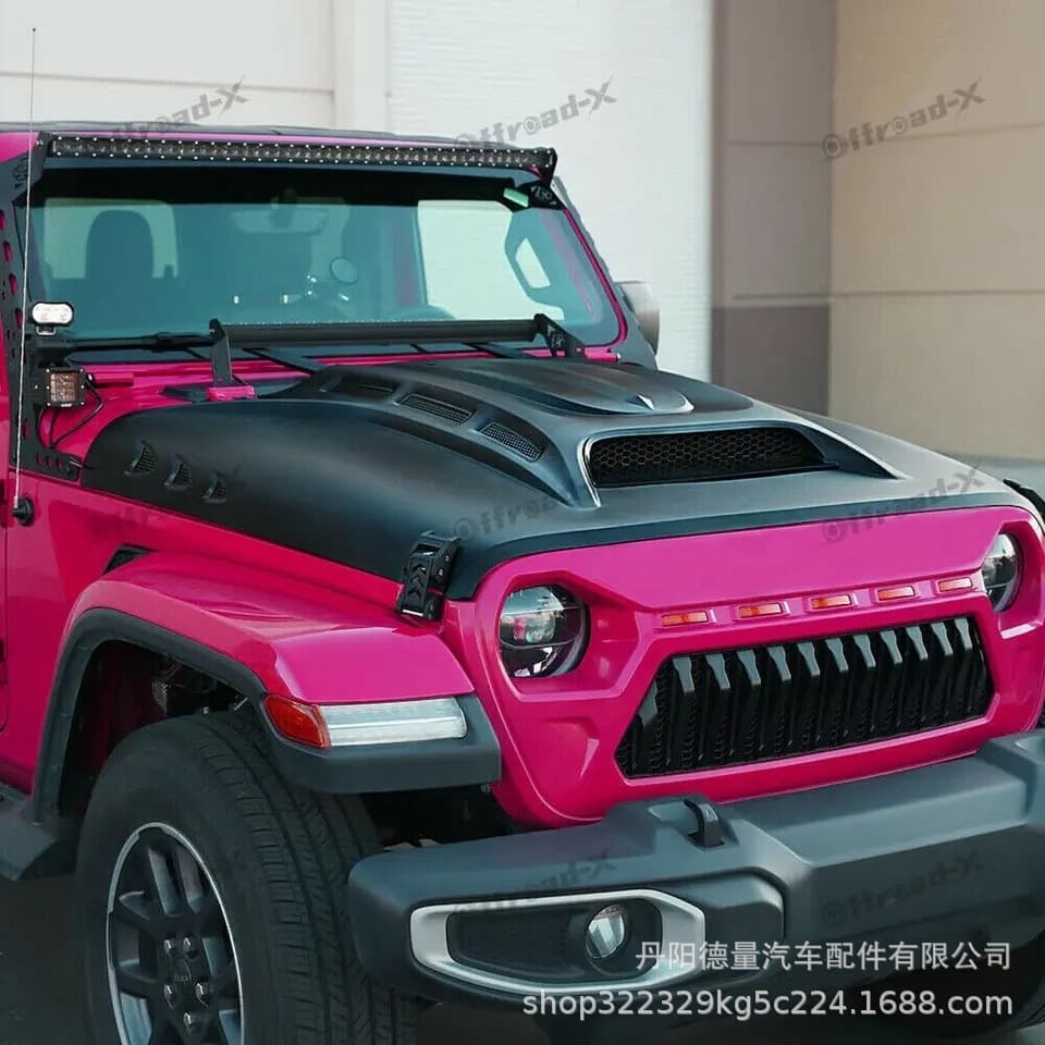 Cross-Border Wrangler Engine Hood Suitable for 18-24 Jeep Wrangler Engine Hood Gladiator Engine Hood