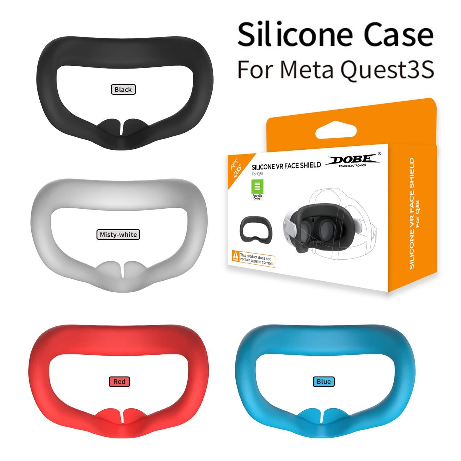 Meta Quest 3S VR Headset Silicone Cover Quest 3S All-in-One Silicone Light-Blocking Eye Mask